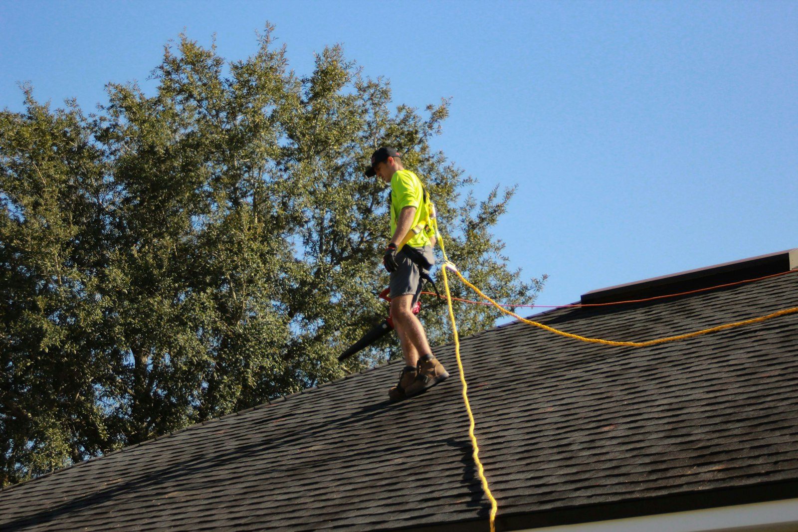 Metal roof on a modern home