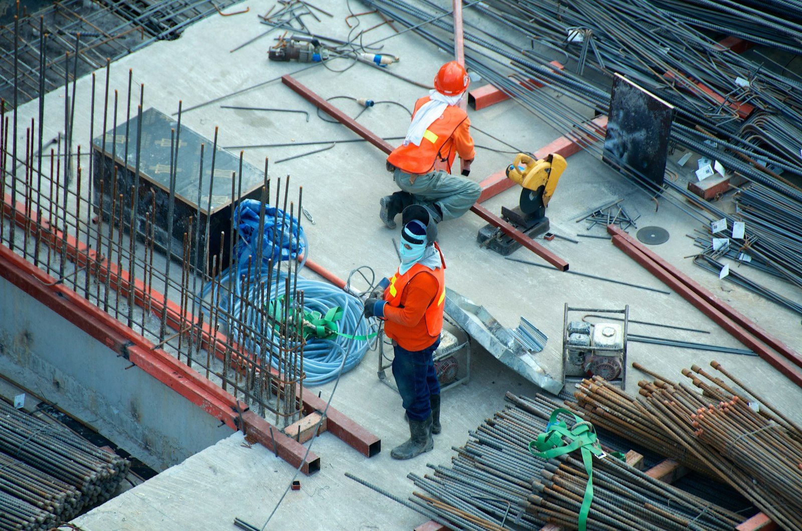 Construction worker on a building site